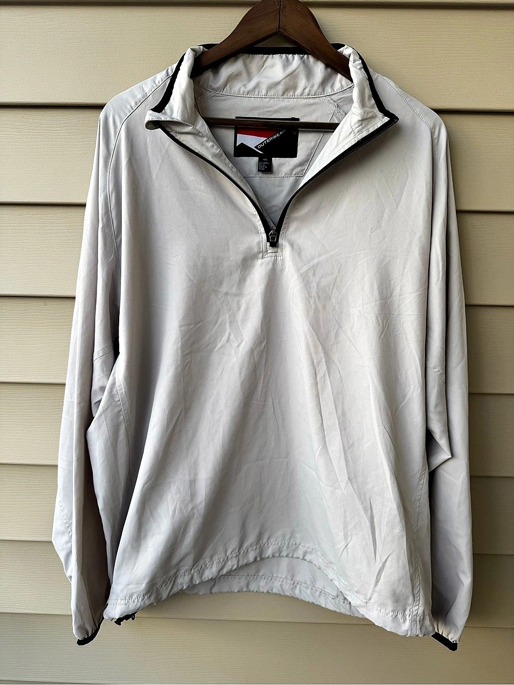 Sun Mountain Ruggles Golf Course Quarter Zip Windbreaker Men’s M Light Gray